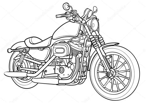 Motorcycle Outline Drawing At Getdrawings Free Download
