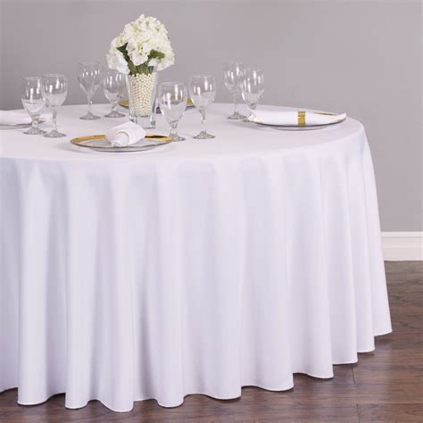 Linentablecloth 120 Inch Round Polyester Tablecloth White Ebay