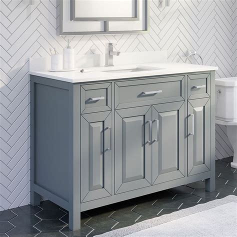 Brighten and protect shiplap with zinsser perma white. 48" Single Sink Vanity Gray Finish with Cultured Marble ...