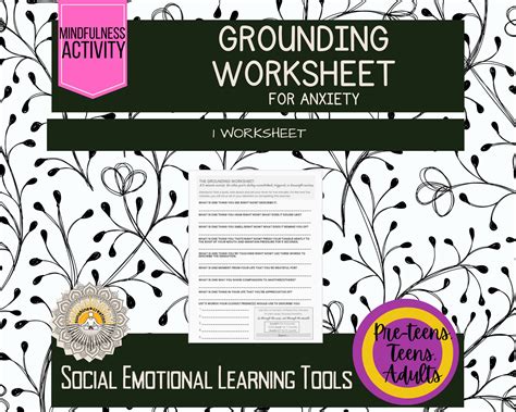 Grounding Techniques Grounding Worksheet For Anxiety Management
