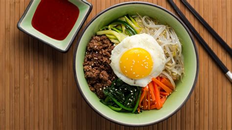 All you need is zucchini, flour, egg and some salt. Bibimbap Recipe - Chichilicious