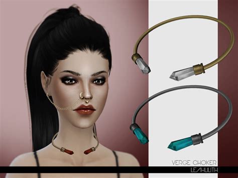 Verge Choker By Leah Lillith Sims 4 Jewelry