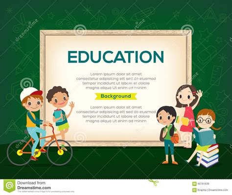 A complete search of the internet has found these results more popular! Happy Group Of Kids Education Background Template Stock Vector - Illustration of cute ...