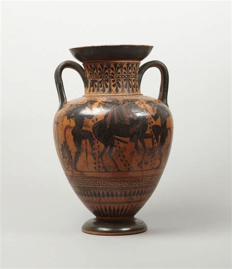 Black Figure Neck Amphora Wedding Chariot Of Peleus And Thetis
