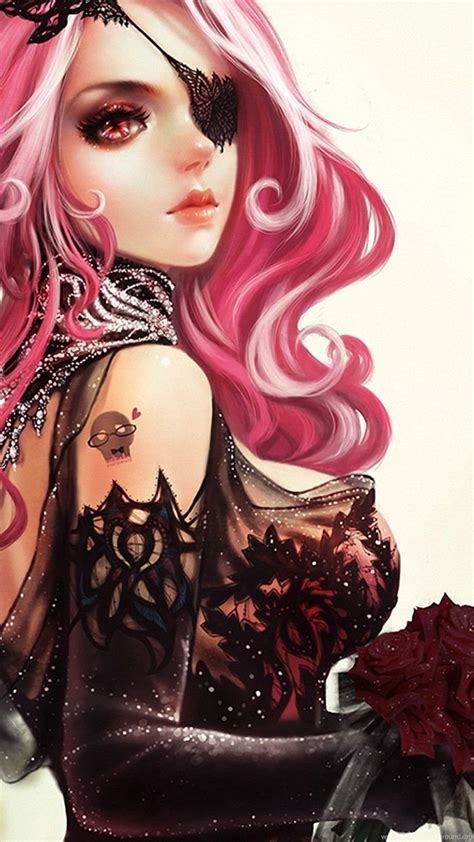 Anime Girl Cool Pink Hair Art Beautiful Eyes Bokeh Hd Wallpapers Desktop Background