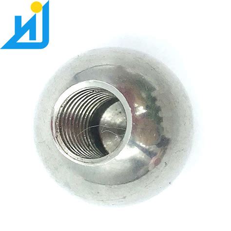Stainless Steel Threaded Ball Solid Steel Ball With Hole 50mm Metal