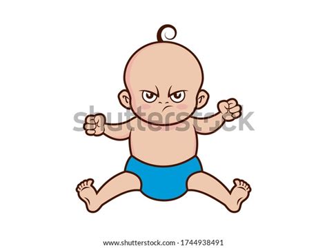 Angry Baby Boy Icon Vector Angry Stock Vector Royalty Free 1744938491