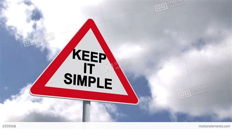 Keep It Simple Sign Against Blue Sky Stock Animation 6359568