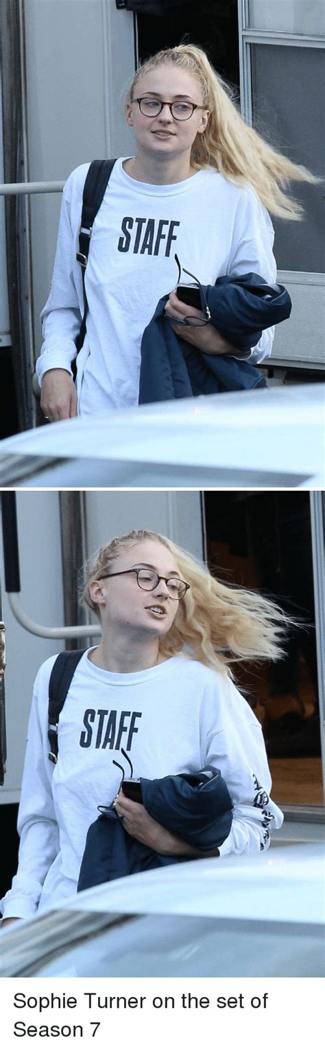 Anis Sophie Turner On The Set Of Season 7 Meme On Meme