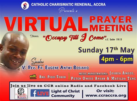 Ccr Virtual Prayer Meeting May 17 2020 Ghana Catholic