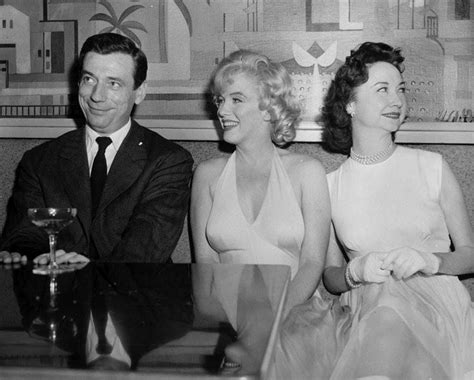 Marilyn Monroe With Yves Montand And Dorothy Kilgallen At Fox Studios