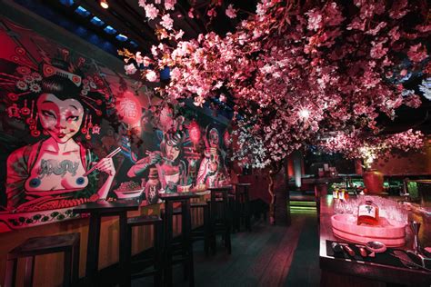 This Japanese Restaurant Has A Cherry Blossom Installation And Its