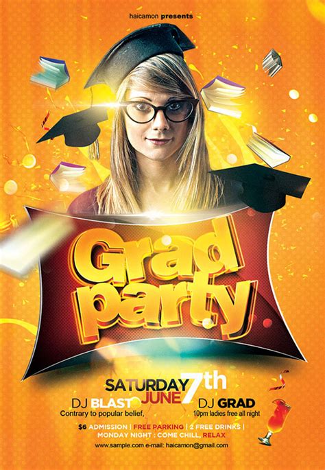 17 Graduation Party Flyer Designs Design Trends Premium Psd