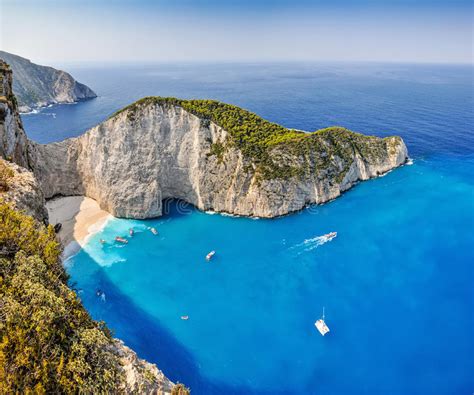 Navagio Shipwreck Beach Zakynthos Greece Stock Image Image Of