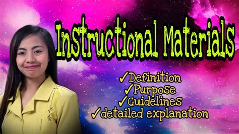 Instructional Materials Detailed Explanation Youtube