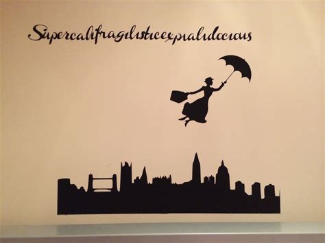 mary poppins wall art made with my silhouette cameo for bellas bedroom mary poppins sketches