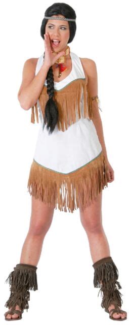 Ladies Native American Indian Squaw Wild West Fancy Dress Costume