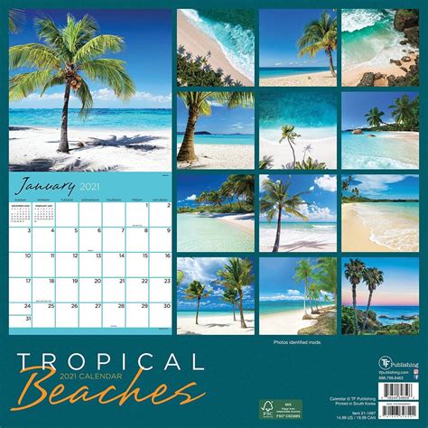 Tropical Beaches Wall Calendar