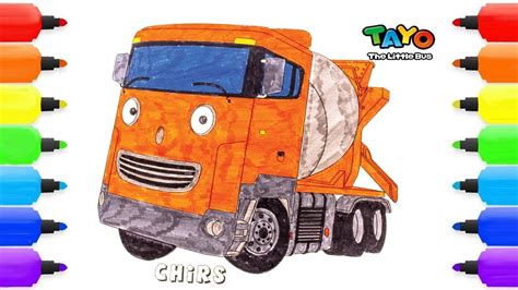Here are the tayo the little bus coloring pages. Drawing & Coloring CHRIS The Heavy Trucks |Tayo The Little ...