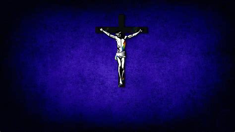 Jesus Christ On Cross With Blue And Black Background Hd Jesus