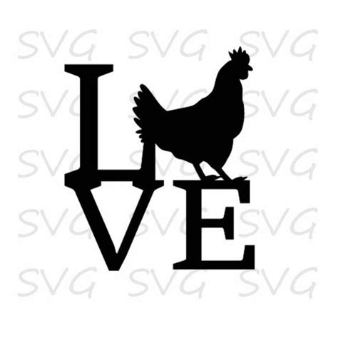 Chicken Love Svgdxfeps
