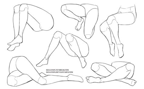 Legs Sitting Poses By Sellenin Character Design References Https