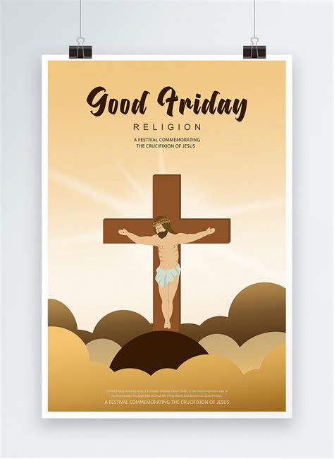 Good Friday Jesus Crucified Poster Template Imagepicture Free Download