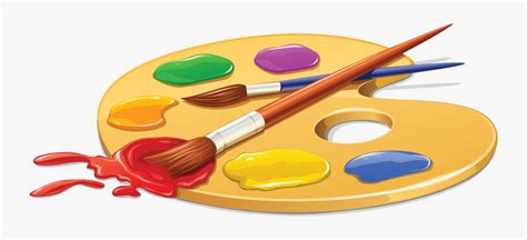 Palette Painting Brush Clip Art Paintbrush And Palette