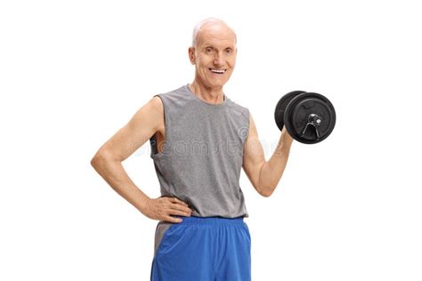 Old Man Exercise Hold Dumbbell Stock Photos Free And Royalty Free Stock