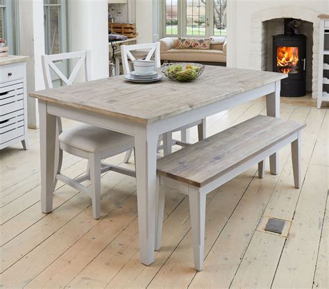 Extending Dining Table 8 Seater Solid Wood Grey And Limed Finish