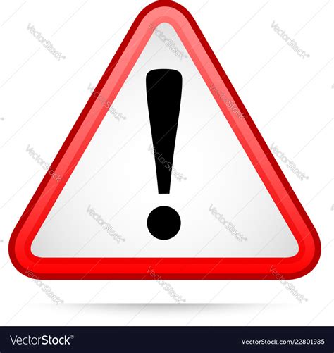 Triangle Warning Sign With Exclamation Point Vector Image
