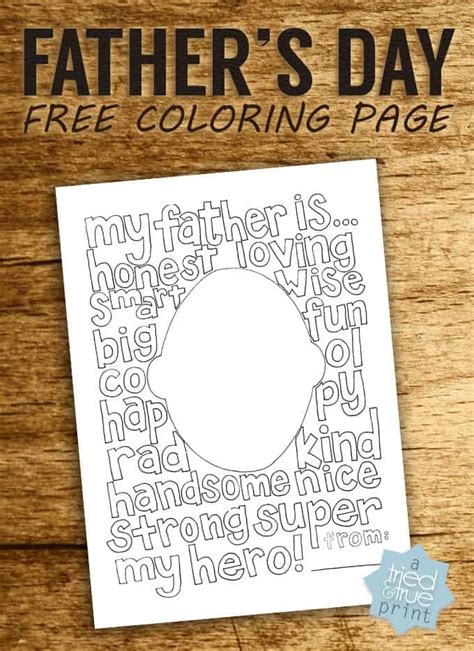 Learn more about the history of father's day is always celebrated on the third sunday in june in the united states. Free Father's Day Coloring Page - Tried & True