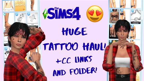 Huge Sims 4 Tattoo Haul Cc Links Youtube