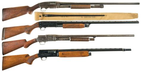 Four Sporting Shotguns A Savage Arms Model 1921 Slide Action Shotgun