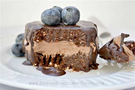 Transfer the blended mixture into a nut milk bag. Raw Chocolate Mousse Cake - Fork and Beans
