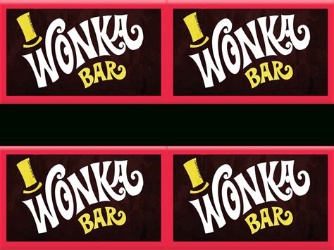 Free Willy Wonka Chocolate Bar Wrapper Template Printable Templates