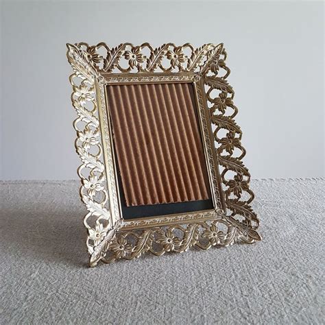 5 X 7 Gold Metal Picture Frame Ornate Filigree And Etsy Canada Metal