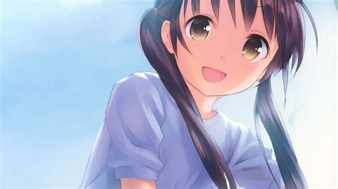 Desktop Wallpaper Play Smile Original Anime Girl