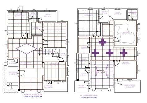 Residence House Flooring Layout Plan Autocad Drawing Dwg File Cadbull