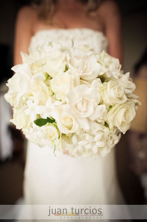 bridal white bouquet with stephanotis roses and gardenias fabulously fragrant white bouquet