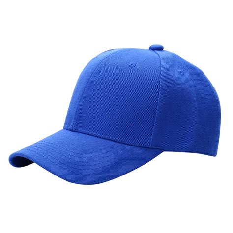Plain Baseball Cap Unisex Curved Visor Hat Hip Hop Adjustable Peaked