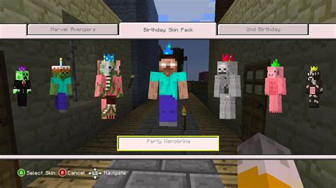 Minecraft Xbox Birthday Skin Pack Review Youtube