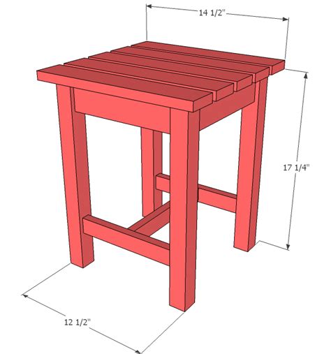 Sinuous branches seem to sway in the wind as they spread upward to support a.38 thick glass. Ana White | Adirondack Stool or End Table - DIY Projects