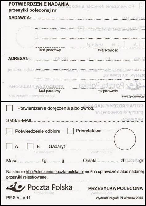 Poczta polska korzysta ze specjalnych druków pomiędzy którymi znajduje się kalka. I czerwone szpilki: Zaginiona przesyłka pocztowa