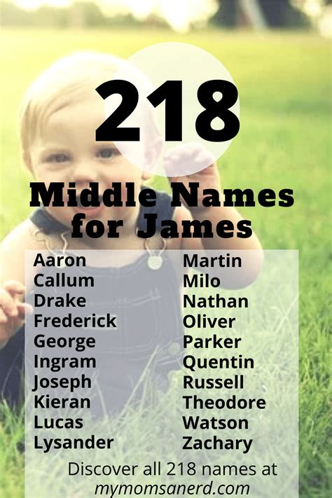 Middle Names For James 218 Classic Modern Timeless And Trendy Ideas