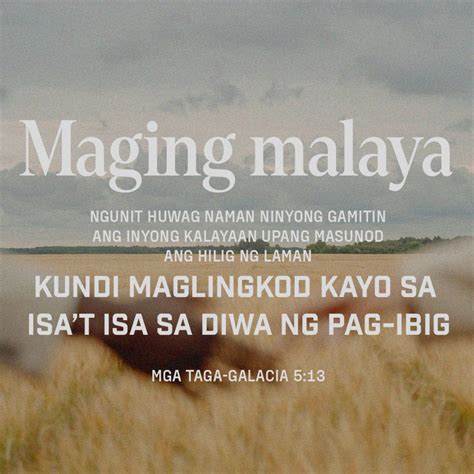 Mga Taga Galacia 513 26 Mga Kapatid Tinawag Kayo Upang Maging Malaya