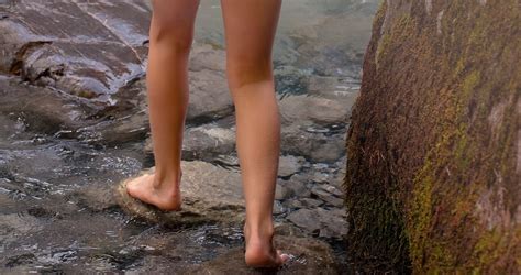 Free Images Hand Water Nature Rock Walking Person Girl Feet