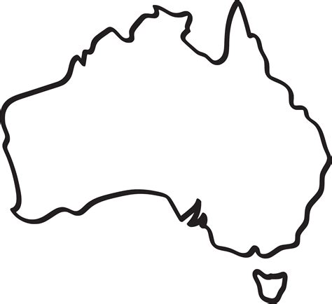 Australia Outline Map Gambaran