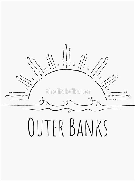 Outerbanks Sticker Sticker For Sale By Thelittleflower Redbubble