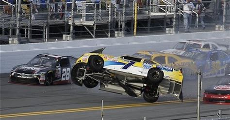 That's why a wall should never have an angle like that to a. Kyle Busch breaks right leg in crash at Daytona